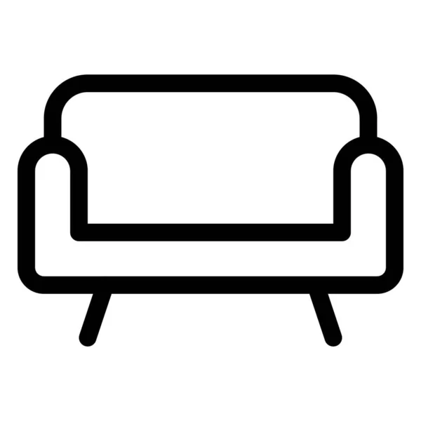 Диван Подушкове Сидіння Декількох Людей — стоковий вектор