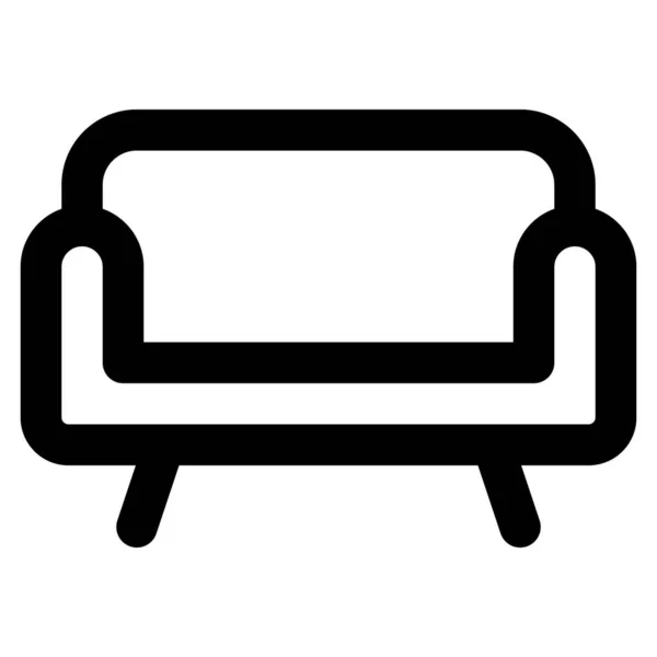 Couch Ein Gepolsterter Sitz Für Mehrere Personen — Stockvektor