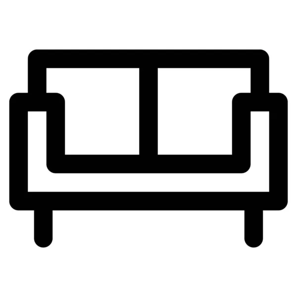 Сучасний Привабливий Диван Сидіння Або Відпочинку — стоковий вектор
