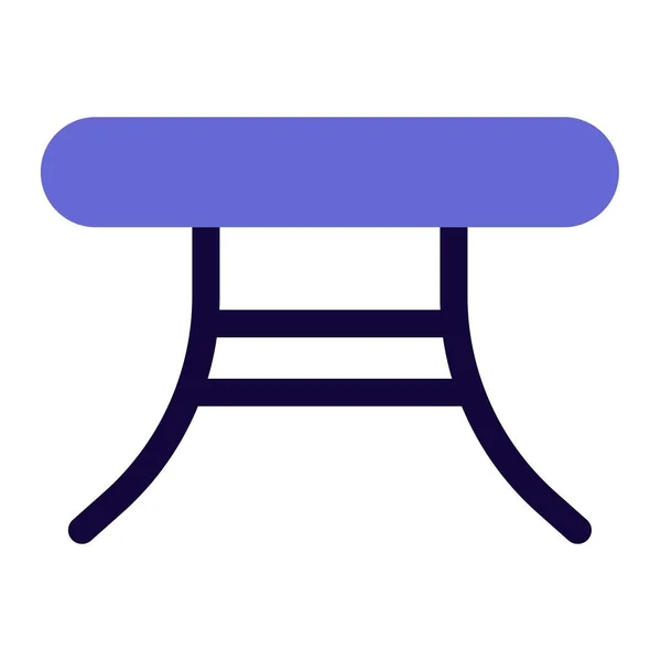 Tavolino Con Eleganti Gambe Legno — Vettoriale Stock