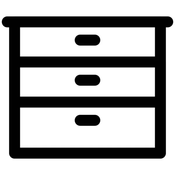 Küchenschrank Mit Mehreren Schubladen — Stockvektor