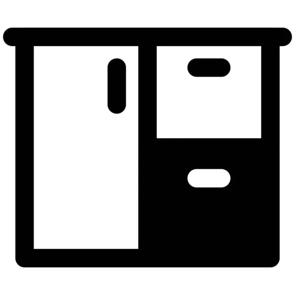 Více Skříňka Stůl Použitý Pro Uložení Kuchyni — Stockový vektor