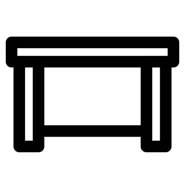 Tágas Fából Készült Asztal Konyha Számára — Stock Vector