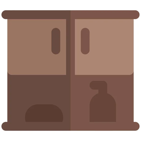 Монтажный Шкаф Хранения Бытовых Вещей — стоковый вектор