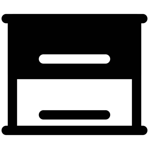 Küchenschrank Mit Zwei Schubladen Und Breiter Tischplatte — Stockvektor