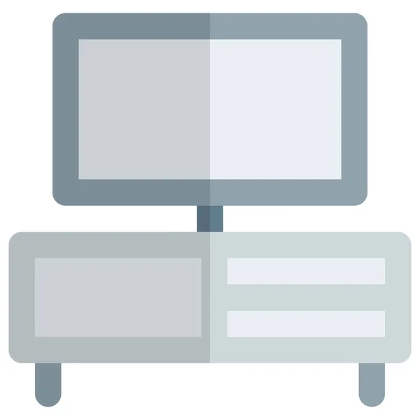 テレビユニット用のマルチキャビネットテーブル — ストックベクタ