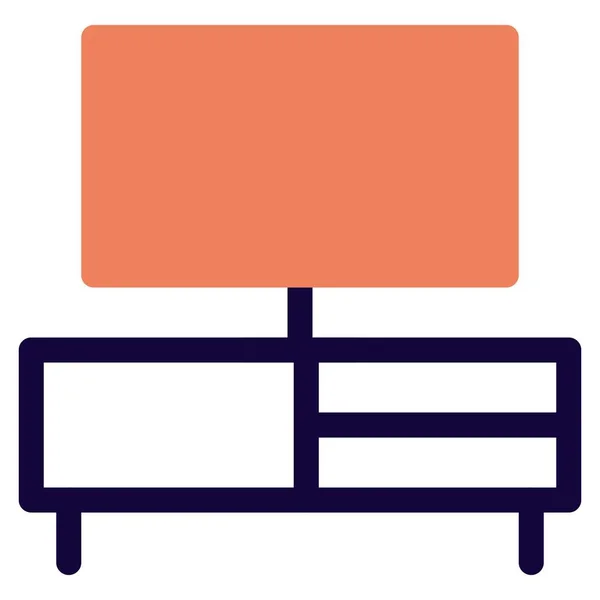 Multi Cabinet Table Television Unit — Stock Vector