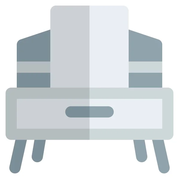 Ξύλινο Dressing Table Πολλά Ράφια — Διανυσματικό Αρχείο