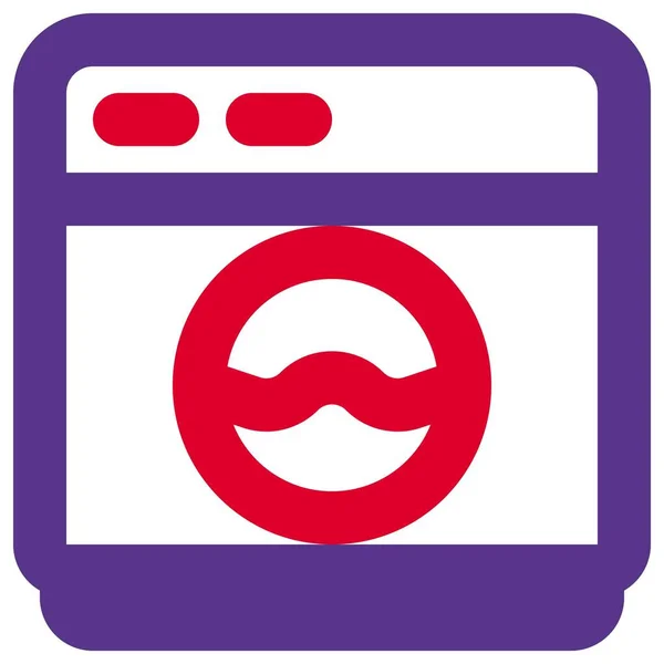 洗衣用电子自动洗衣机 — 图库矢量图片