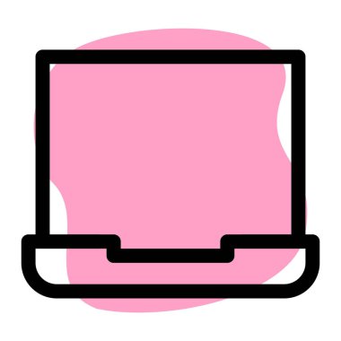 Genellikle çalışma alanında kullanılan kullanışlı bir dizüstü bilgisayar