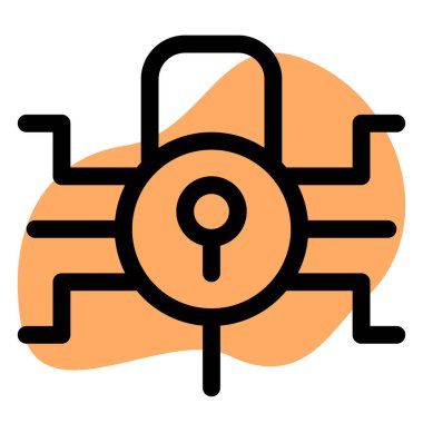 Siber koruma için asma kilit şifrelemesi.