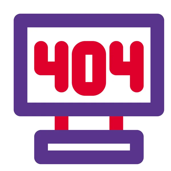 404 Symbol Označující Chybu — Stockový vektor