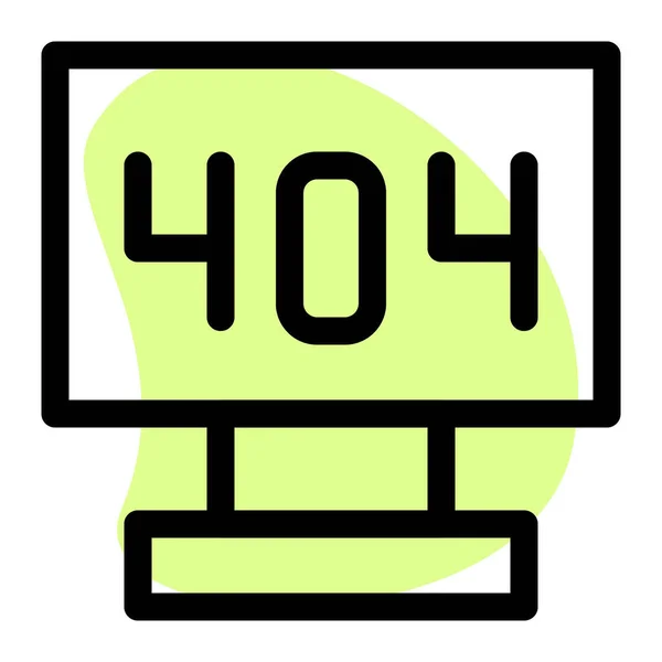 404 Een Symbool Dat Fout Aangeeft — Stockvector