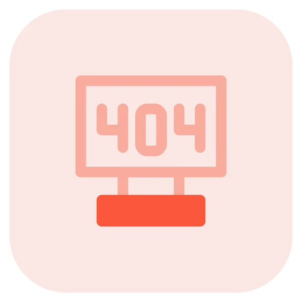 404 Símbolo Indicando Erro — Vetor de Stock