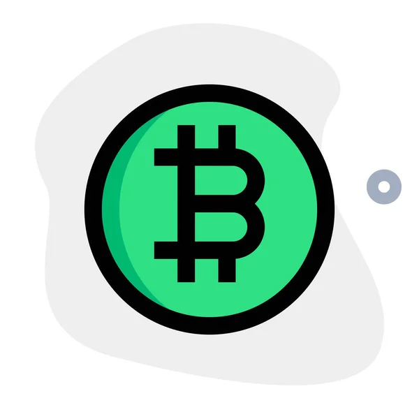 Bitcoin Una Forma Moneda Digital — Vector de stock