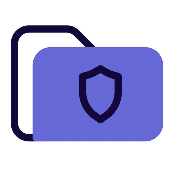 Folder Versleuteld Voor Gegevensbescherming — Stockvector