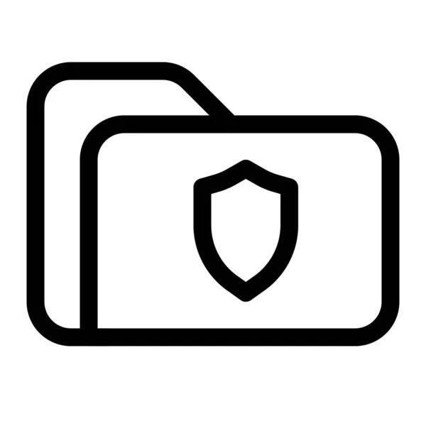 Folder Versleuteld Voor Gegevensbescherming — Stockvector