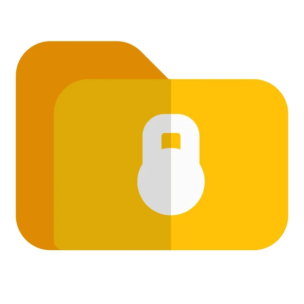 安全のためのロック付きデジタルフォルダ — ストックベクタ