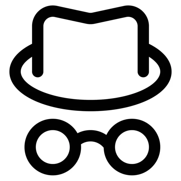 Hacker Com Cabeça Boné Óculos —  Vetores de Stock