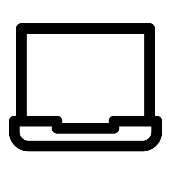 Handy Laptop Που Χρησιμοποιείται Συνήθως Στο Χώρο Εργασίας — Διανυσματικό Αρχείο