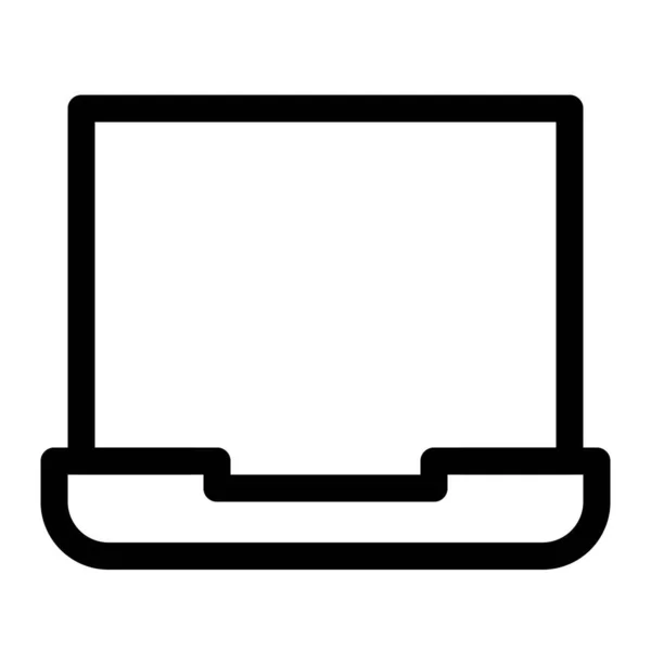 Ordinateur Portable Pratique Couramment Utilisé Dans Espace Travail — Image vectorielle