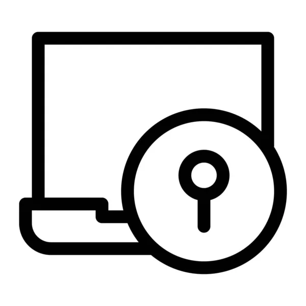 Handheld Laptop Zámkem Obrazovce — Stockový vektor