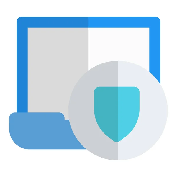 Escudo Segurança Para Laptop Portátil — Vetor de Stock