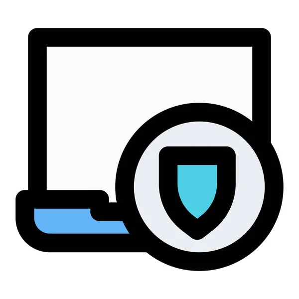 Bezpečnostní Štít Pro Přenosný Notebook — Stockový vektor