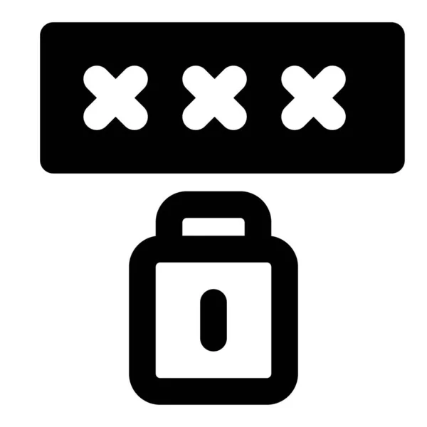 Κωδικός Πρόσβασης Που Χρησιμοποιείται Για Την Κρυπτογράφηση Λογισμικού — Διανυσματικό Αρχείο