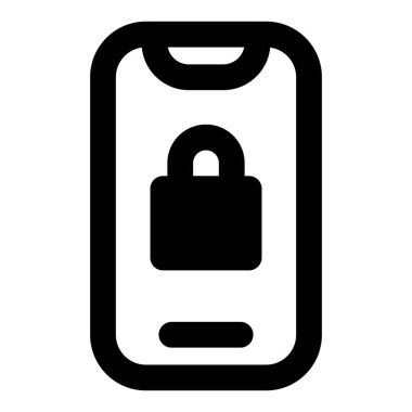 Güvenlik şifresi ya da kilidi olan cep telefonu.