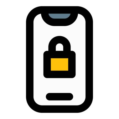 Güvenlik şifresi ya da kilidi olan cep telefonu.