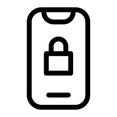 Güvenlik şifresi ya da kilidi olan cep telefonu.