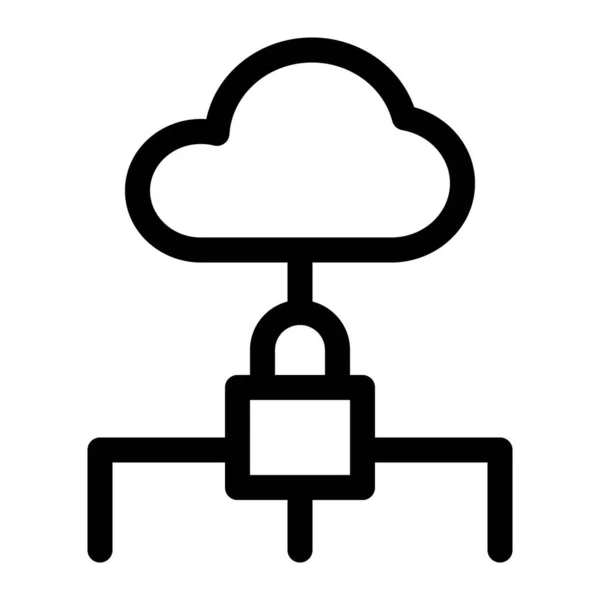 Εξυπηρετητής Cloud Χρησιμοποιείται Για Την Εκτέλεση Εφαρμογών Και Την Αποθήκευση — Διανυσματικό Αρχείο