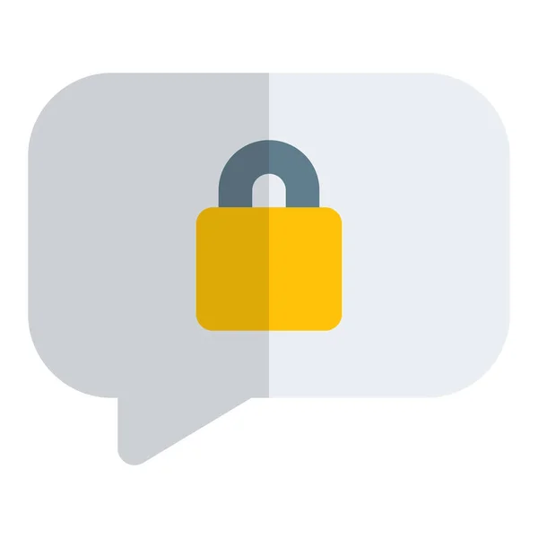 Konversation Mit Chat Sperrfunktion Privat Halten — Stockvektor