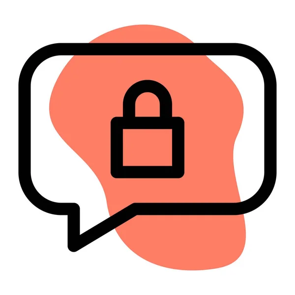 Gardez Conversation Privée Avec Fonction Verrouillage Chat — Image vectorielle