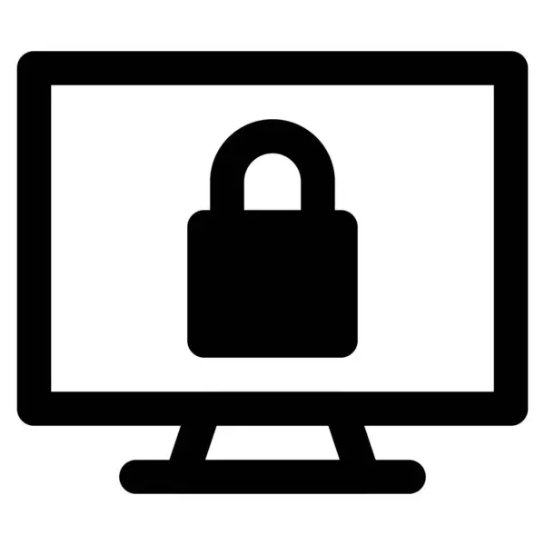 Verrouiller Aide Informatique Pour Protéger Les Documents Confidentiels — Image vectorielle