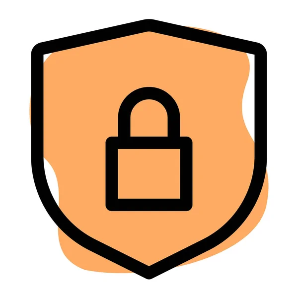 Vergrendelingsscherm Symbool Voor Bescherming — Stockvector