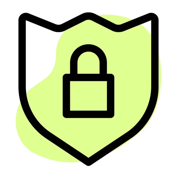 网络安全系统中的锁屏蔽 — 图库矢量图片