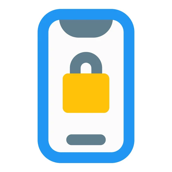 セキュリティパスコードまたはロック付き携帯電話 — ストックベクタ
