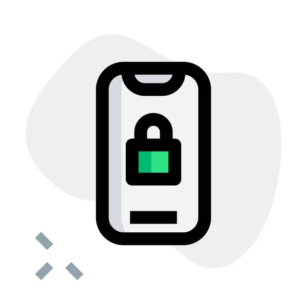 Telefon Komórkowy Kodem Bezpieczeństwa Lub Blokadą — Wektor stockowy