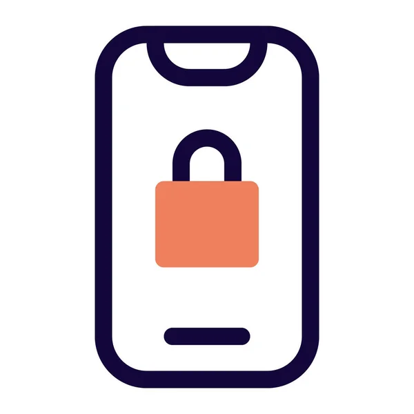 Κινητό Τηλέφωνο Κωδικό Ασφαλείας Κλειδαριά — Διανυσματικό Αρχείο