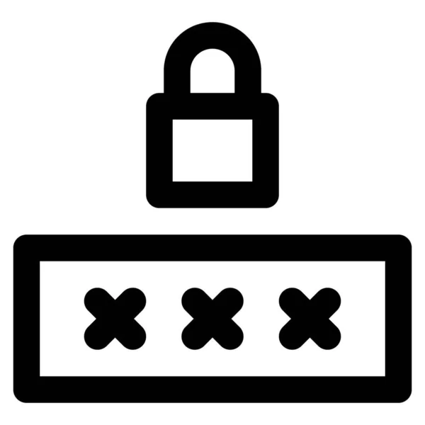 Ein Einzigartiger Charakter Für Die Privatsphäre Des Geräts Passwort — Stockvektor
