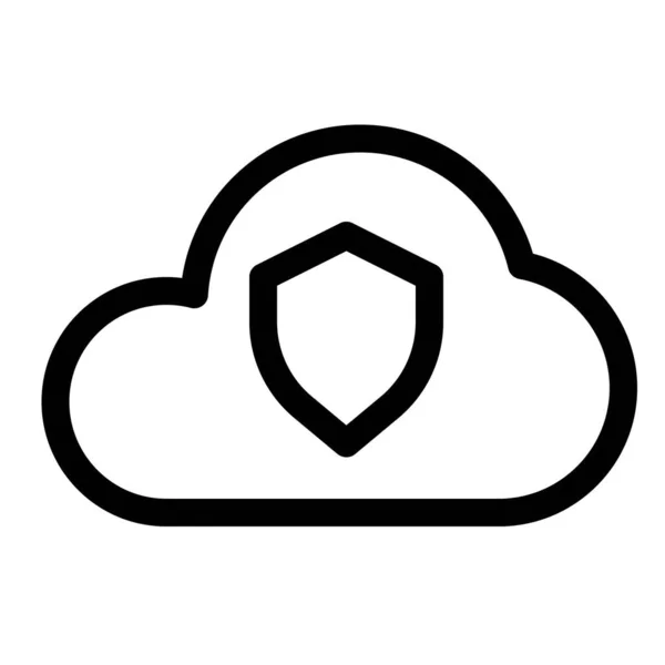 云安全保护存储的数据 — 图库矢量图片