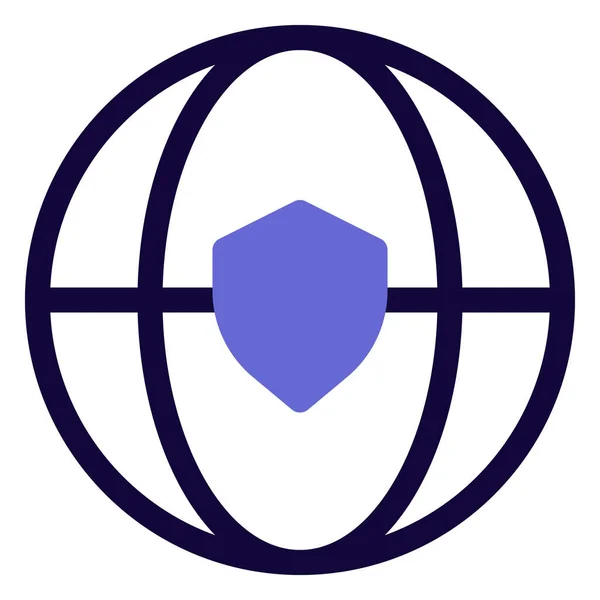 Rede Segura Proteção Dados Cibernéticos — Vetor de Stock