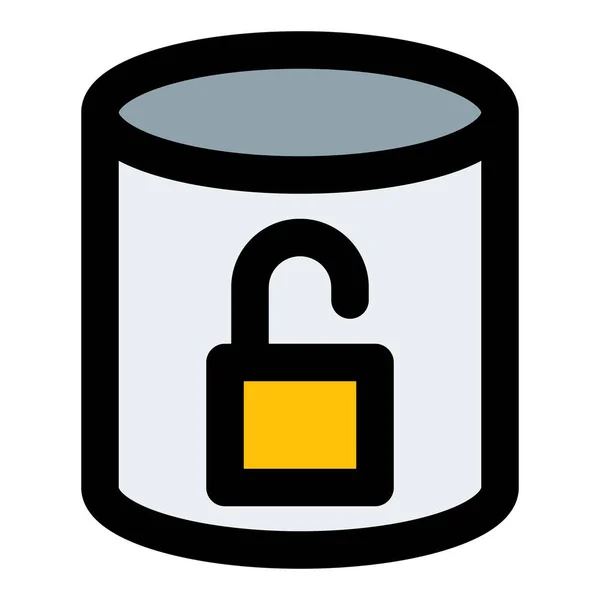 データベースから削除されたロックまたは安全でないロック — ストックベクタ