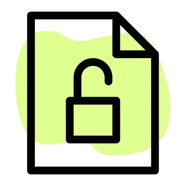復号化またはアクセス可能なファイルデータ — ストックベクタ