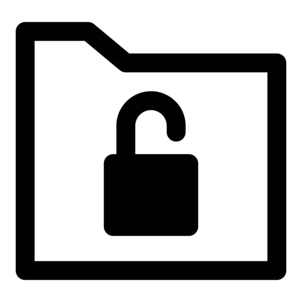 Odblokowany Folder Pliki Dostępne Dla Wszystkich Użytkowników — Wektor stockowy