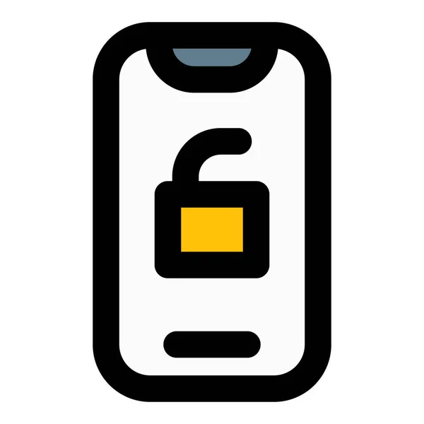 安全なパスコードでスマートフォンのロックを解除 高品質の写真 — ストックベクタ