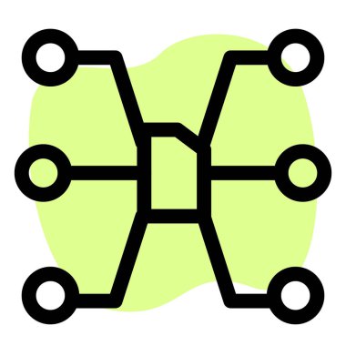 Ana karta bağlı mikro çipin yakın plan görüntüsü.