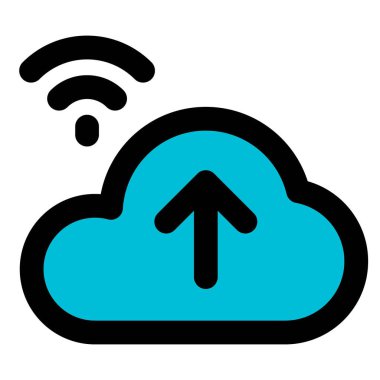 Bulut deposundan veri kablosuz olarak yükleniyor.